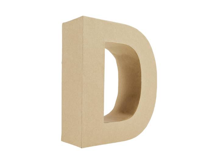 Glorex Karton-Buchstabe D 17.5 × 15 × 5.5 cm