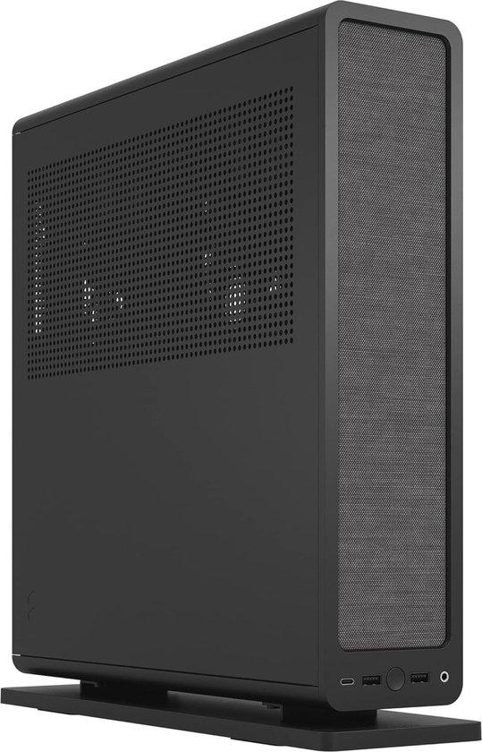 Famanu m-ITX Gaming Gehäuse mit PCIe 4.0 Riser und Ventilatoren - Schwarz