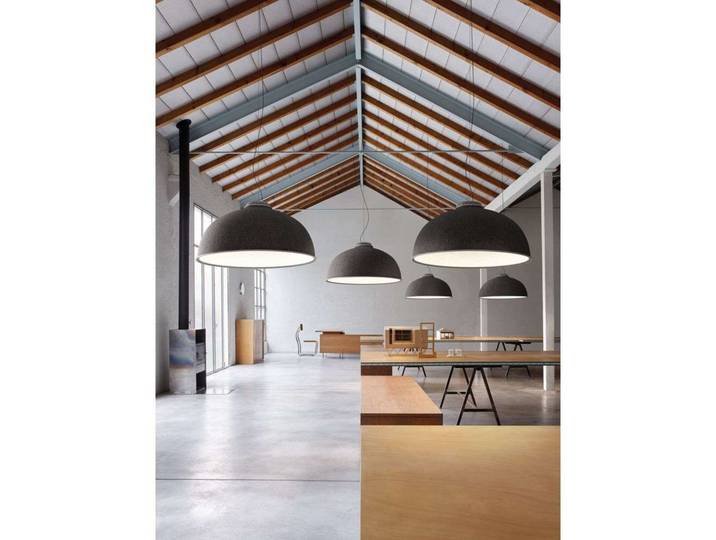 Farel LED-Pendelleuchte Dunkelgrau/Weiß 2.700 K - Luceplan - Esszimmer - Aluminium