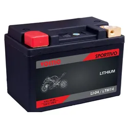 Voltima Sportivo LI-04 YTX12-BS Lithium 4Ah Motorradbatterie LTM14