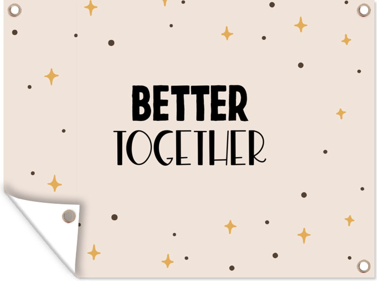 Tuindecoratie Tuinposter Vriendje en Vriendin Better Together - 40 x 30 cm