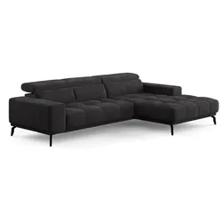 COTTA Ecksofa mit Funktion Jamba Stoff Black