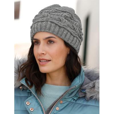 Strickmütze CASUAL LOOKS, Damen, grau, Kunstfaser, Mützen Strickmütze