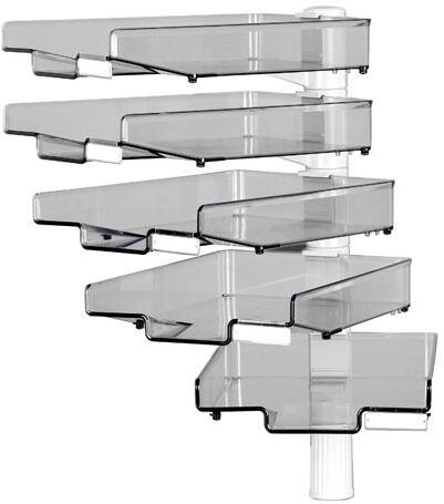 B2B Partner Turm mit 5 Paletten, grau