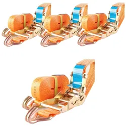 Baumarktplus 4x Profi Ratschen Spanngurt Spanngurte Zurrgurt 2-tlg 5m 2t 2to 2000kg TÜV/GS ORANGE