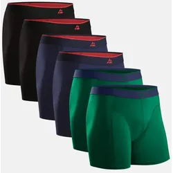 BAMBOO TRUNKS - 6-Pack - Schwarz/Rot | Marineblau | Grün - M