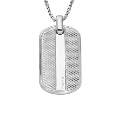 Kette mit Anhänger FOSSIL "Schmuck Geschenk Edelstahl KNOX", silber (edelstahlfarben), Halsketten, Damen, Edelstahl, L: 56 B: 1,1mm, B:1,1mm