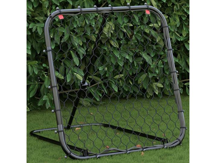 vidaXL Fußball-Rebounder Verstellbar Schwarz 84x73x60-80 cm Stahl