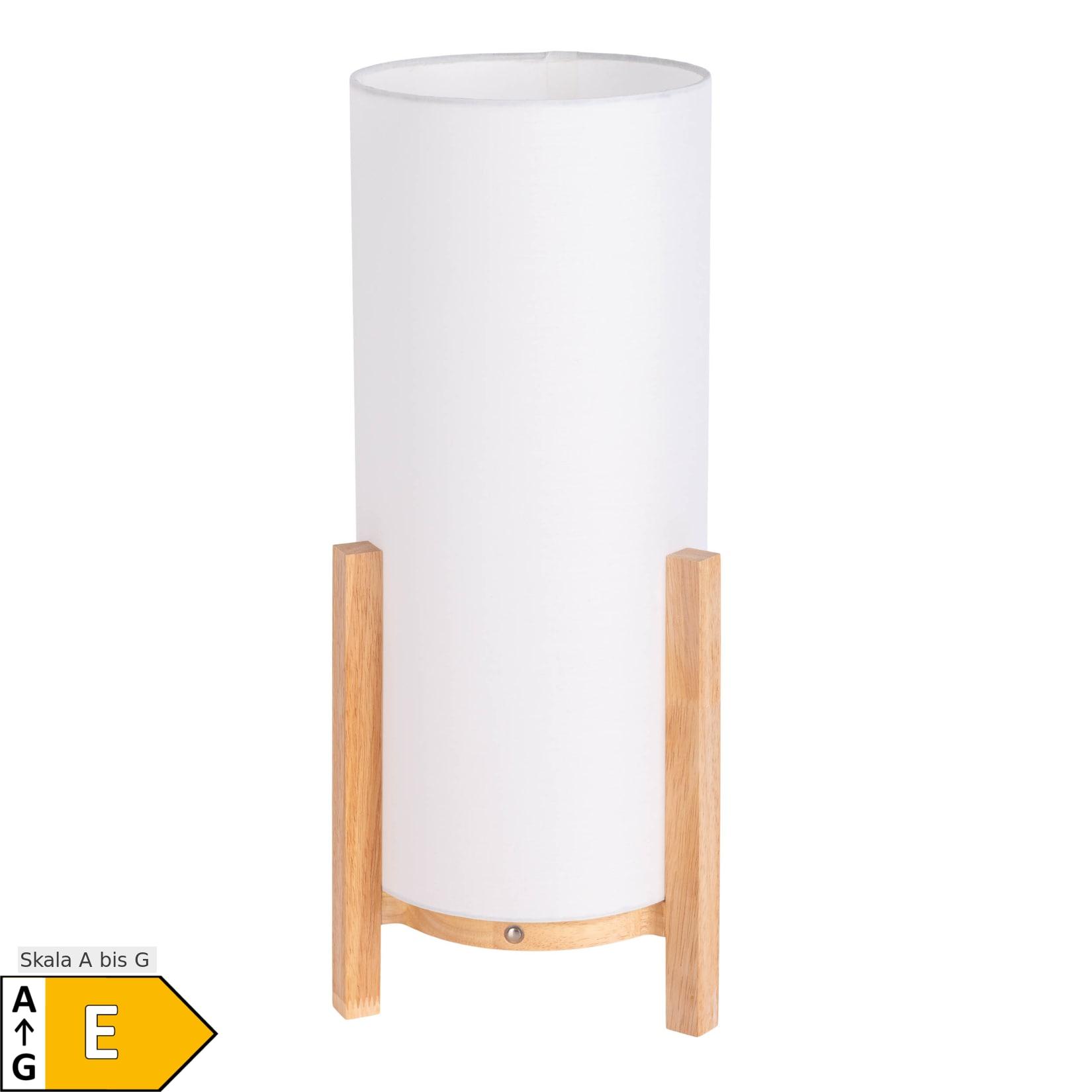 Näve Akkutischleuchte "MADITA" H: 48cm weiß/natur