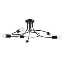 Sollux SL.1456 Kronleuchter LEVAR 6 schwarz