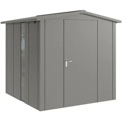 Hörmann Metall-Gerätehaus "Juno" mit Satteldach, JSD5 - Design, 214 x 214 cm (B x T),graualuminium,