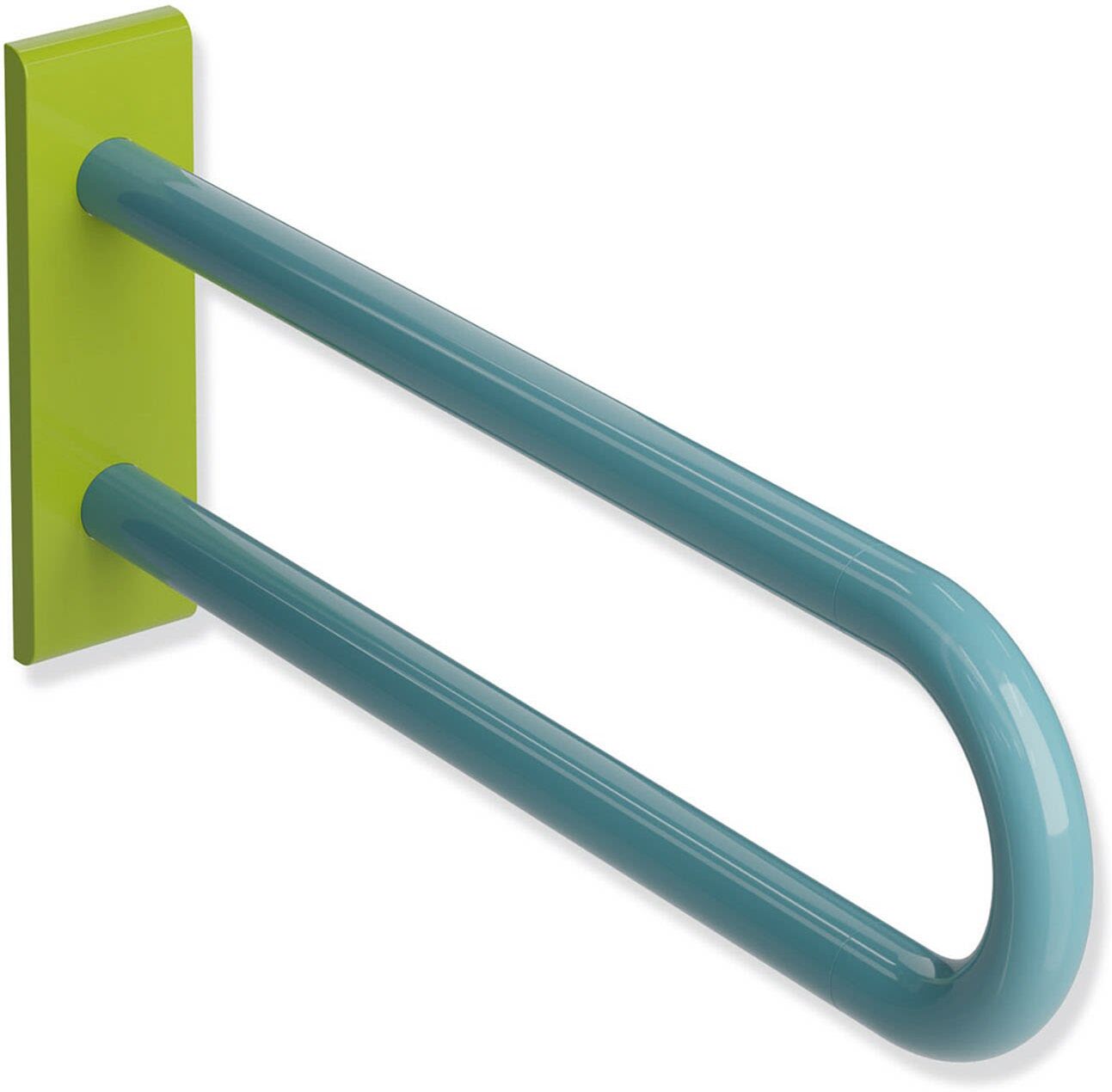 HEWI Serie 801 Wandstützgriff, Accessoires, 801.50.3004, aquablau/apfelgrün - aquablau/apfelgrün