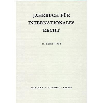 Jahrbuch für Internationales Recht., Gebundene Ausgabe von , Duncker & Humblot, 978-3-428-03652-3