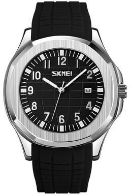 Everyday Crate SKMEI 9286 Waterproof Quartz Watch Men's Sports Watch With Silicone Strap And Date Display black Belt Black Noodles