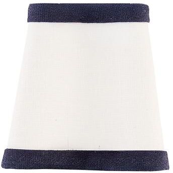 Layna Chandelier Shade - White with Navy - Ballard Designs