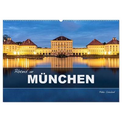 Abend in München (Wandkalender 2027 DIN A2 quer), CALVENDO Monatskalender