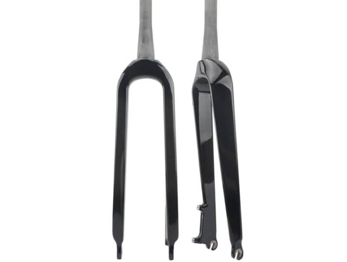 Mountainbikes Fahrräder Starre Gabel 26 27.5 29Zoll 29L 28,6mm 1-1/8'' Gerades Rohr 1-1/2'' Konisches Rohr Fahrrad Harte Gabel Carbonfaser-Vordergabeln Scheibenbremse QR(Gloss Black,TAPERED_29L)