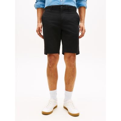 Chinoshorts TOMMY HILFIGER "DENTON", Herren, Gr. 31, N-Gr, schwarz, Web, Obermaterial: 97% Baumwolle, 3% Elasthan, gerade kniefrei, Hosen Chinoshorts, gerade Form, schlichtes Design