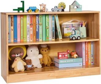 35.4 in Width Toy Storage Organizer, 2-Tier Kids Display Storage Cabinet, Daycare Furniture, Kids Bookshelf