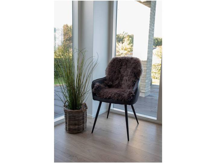 Tapis en peau Lambskin Marron/Marron 50 x 85cm Peau de mouton