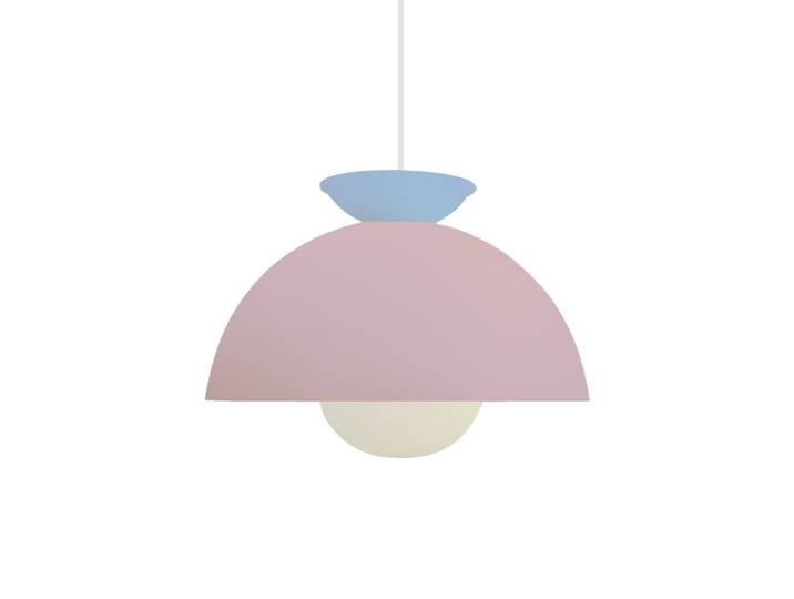 Suspension métal multicolore abat-jour métal rose