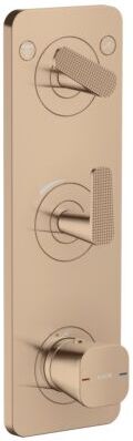 Hansgrohe Axor Citterio C Thermostatmodul 380/120, 49701300 Unterputz, mit Platte für 2 Verbraucher, Polished Red Gold