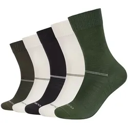 5er Pack camano Mesh Ventilation Quarter Socken 7377 - bronze green 35-38