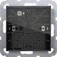 Tastsensor 4 Standard einfach für KNX mit Inbetriebnahme-Wippe und Raumthermostat Retail