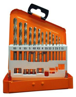 Projahn Spiralbohrer-Set, HSS-G, 13-teilig, Ø 1,5–6,5 mm / 0,5 mm Schritte, in Bohrerkassette