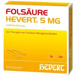 FOLSÄURE Hevert 5 mg Inj.-Lösung Ampullen 10X2 ml
