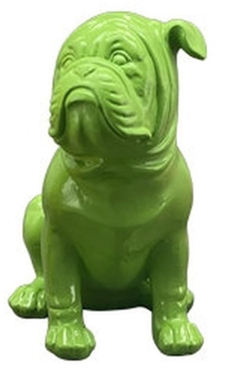 Exner Beeld Bulldog Hond Groen 18 cm
