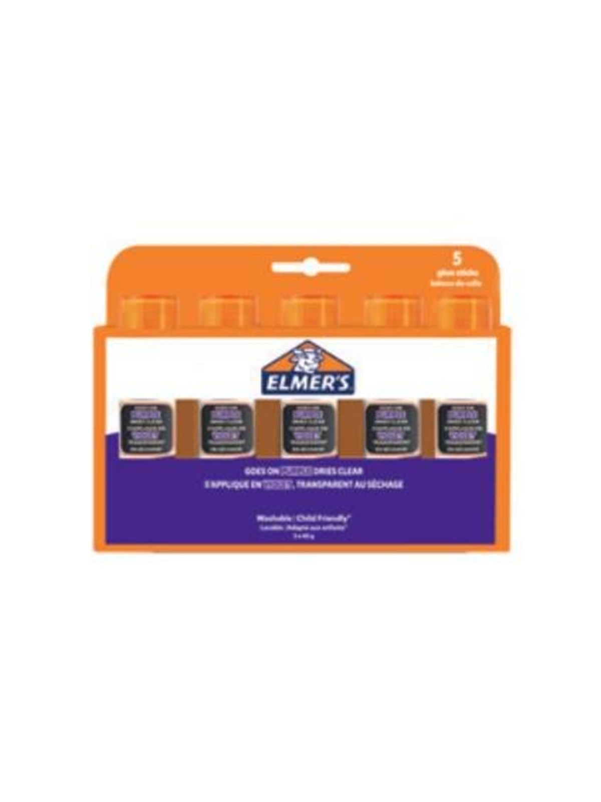 Elmer's lila Klebestift | trocknet klar | 40 g | 5 Stück