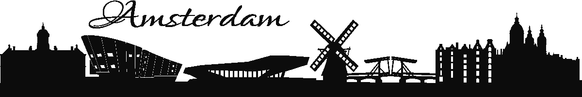 Ambiance-sticker Sticker Amsterdam horizon