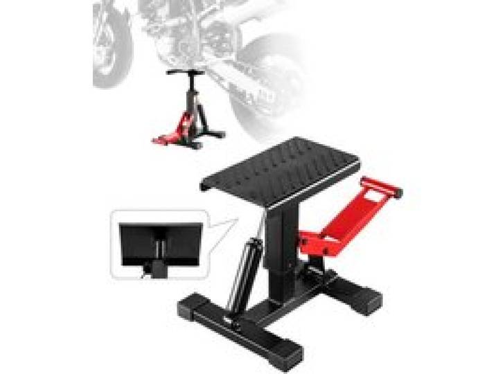 VEVOR Motorfiets Crossmotor Stand Lift Jack Heftafel (544 kg draagvermogen) in hoogte verstelbare hefstandaard met hydraulische heffunctie, in hoogte verstelbaar (250-465 mm) voor het repareren van motorcross