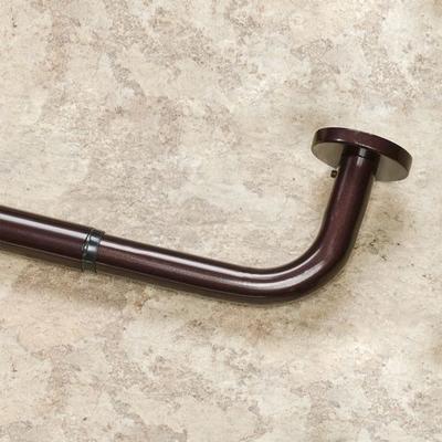 Versailles Home Fashions "Block Out II Wraparound Curtain Rod, 28"" to 48"", Espresso"