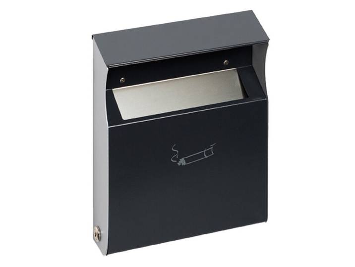 PROREGAL® Aschenbecher Eckiger Wandascher Einwurfblende 2L 30x23x6cmAnthrazit