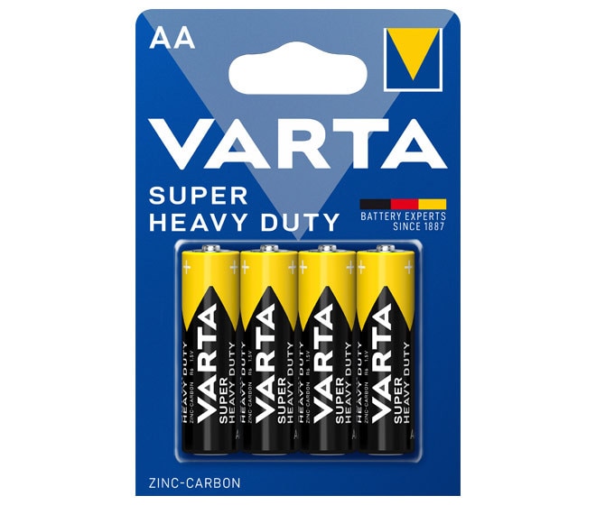 VARTA AG VARTA Super Heavy Duty Batterie Mignon AA R6 4er Blister 02006101414