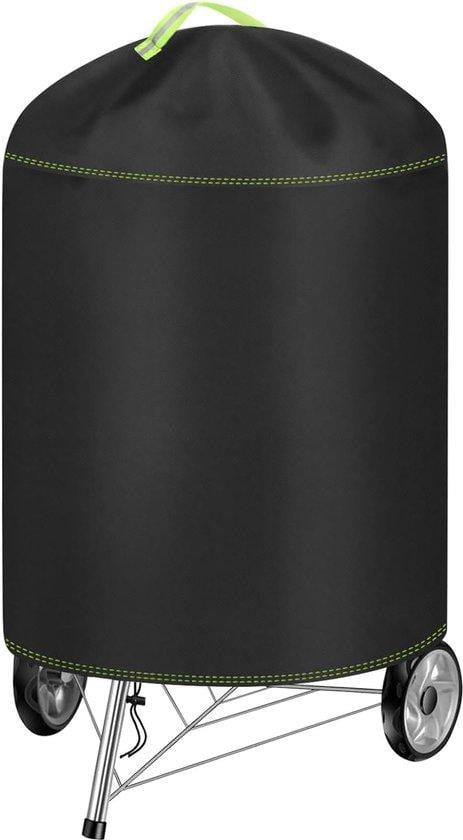 Waterbestendige grillhoes van zwart 420D Oxford polyester, UV-bestendig en scheurbestendig, Diameter: 63 cm, Hoogte: 88 cm