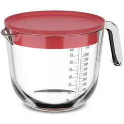 Mepal Sklenená odmerka s vekom - Coral 1000ml, Messbecher, Transparent