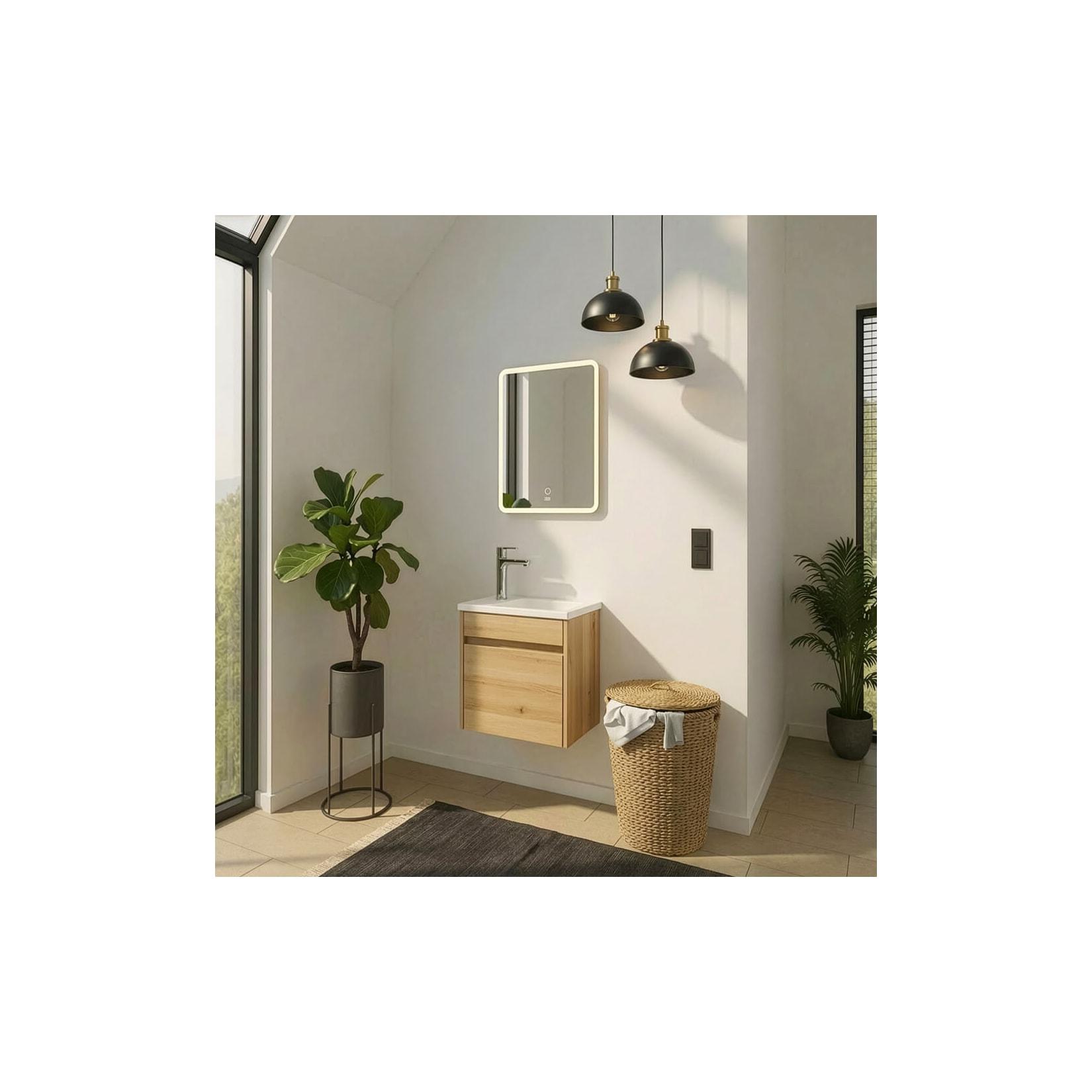 HOME DELUXE Badmöbel Komplettset BORKUM – Weiß