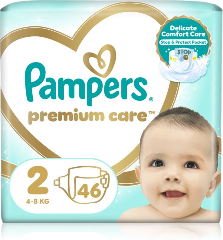 Pampers Premium Care Size 2 couches jetables 4-8kg 46 pcs