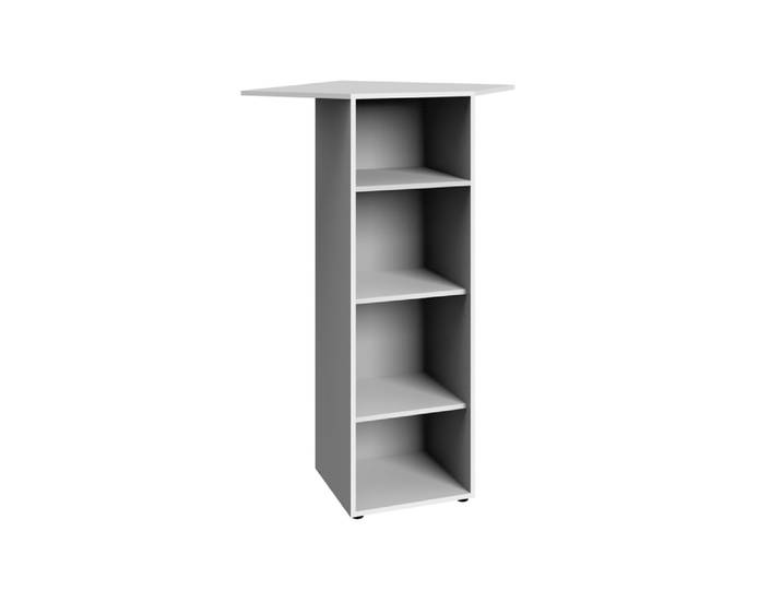 Eckregal, Holzwerkstoff, Weiß, 66×66×126 cm, Mit Eckboden, Modern, Wimex