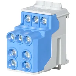 f-tronic 7110082 Unterverteilungsblock 100A, bl, Kupfer-/Aluleiter, UVB100albl  - 3 Stück