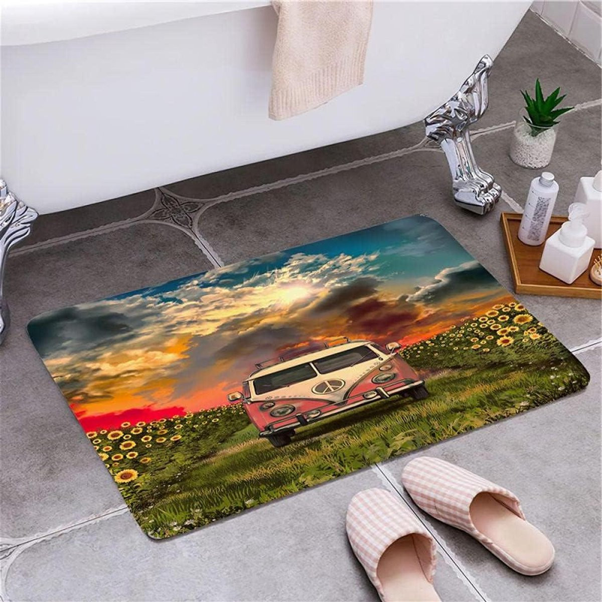 Grijs Deurmat met Antislip Rubberen Achterkant - 40 x 60 cm