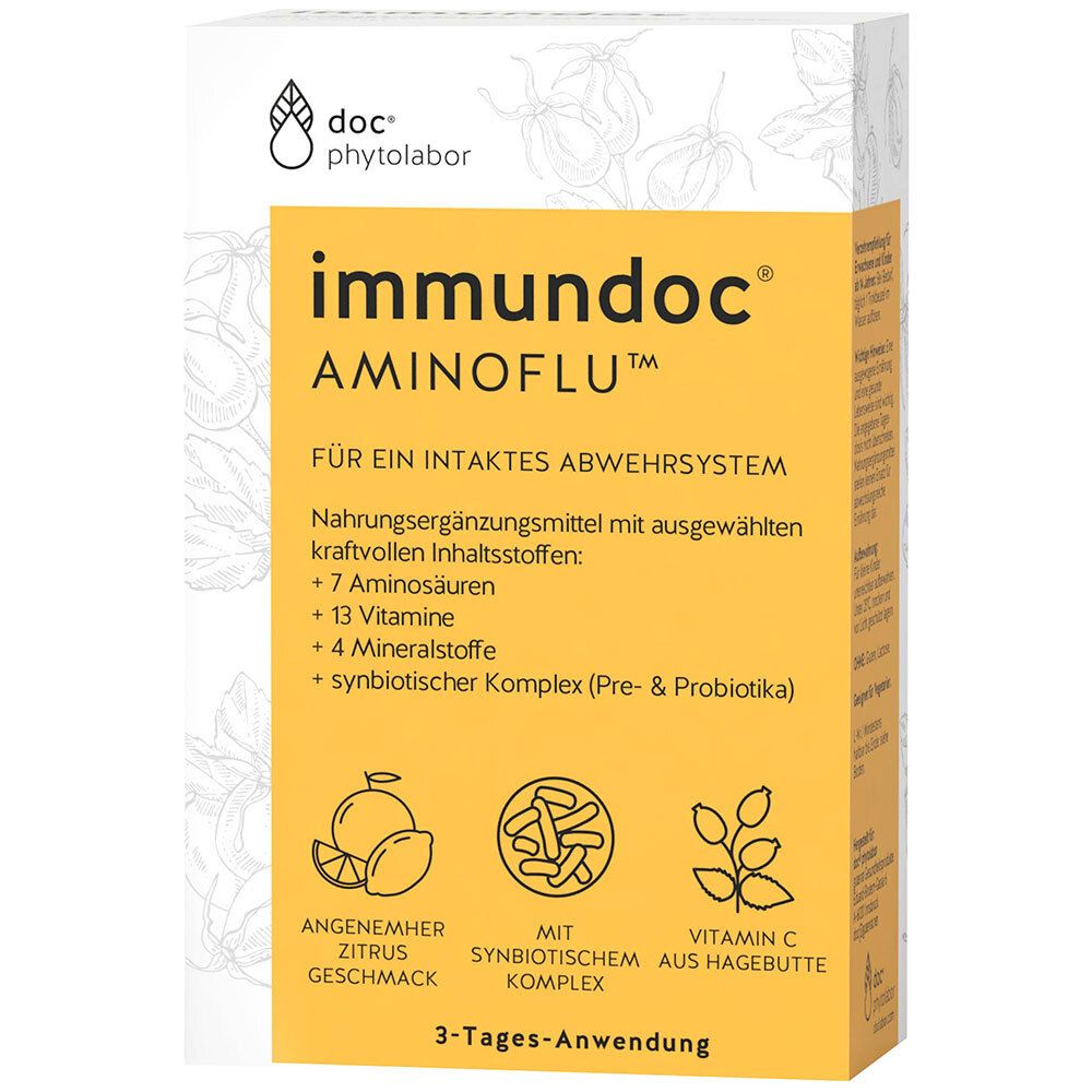 Immundoc Aminoflu+Probiotika Trinkgranulat 3 St Pulver