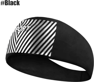 Inspire Picks Absorbent Sports Sweat Headband For Running, Gym, Yoga & Outdoor Fitness black