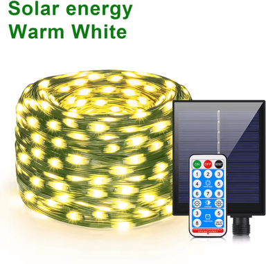 Inspire Curations 100M Solar Fairy String Lights With Large Fast Charge Panel warm White solar 100m 800leds