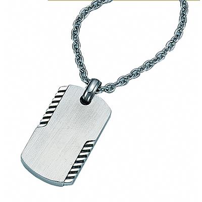 Kettenanhänger ADELIA´S "Gravurplatte Edelstahl", silber, Schmuckanhänger, Herren, Edelstahl, Kettenanhänger, Edelstahlanhänger