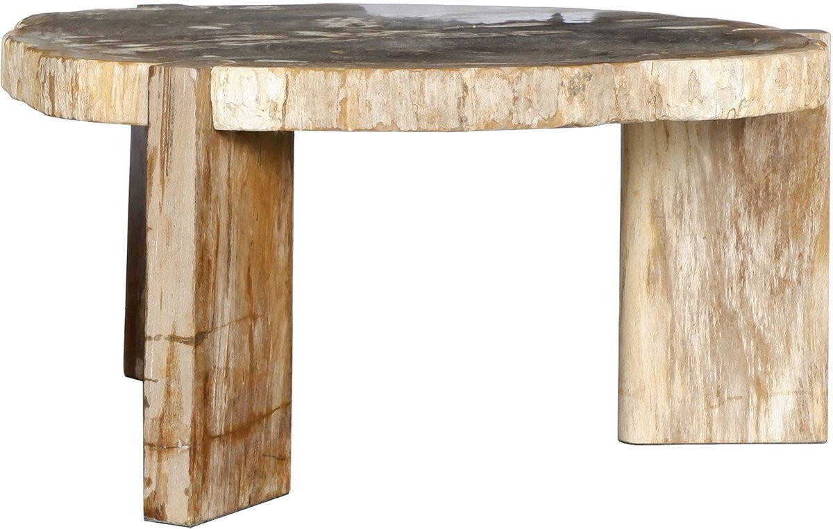 PTMD Kayo Natural Petrified Wood Salontafel met 3 poten High