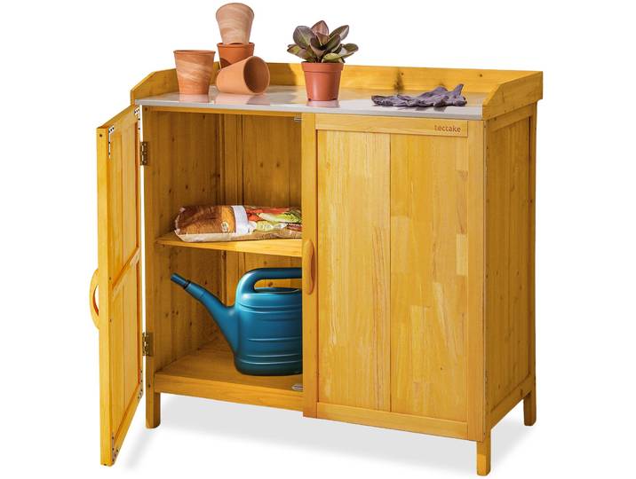 Armoire de jardin basse - marron
